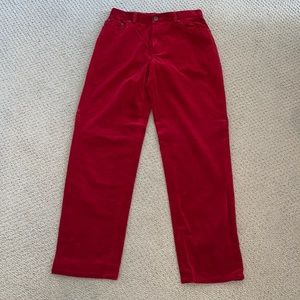 Ralph Lauren red velvet pants